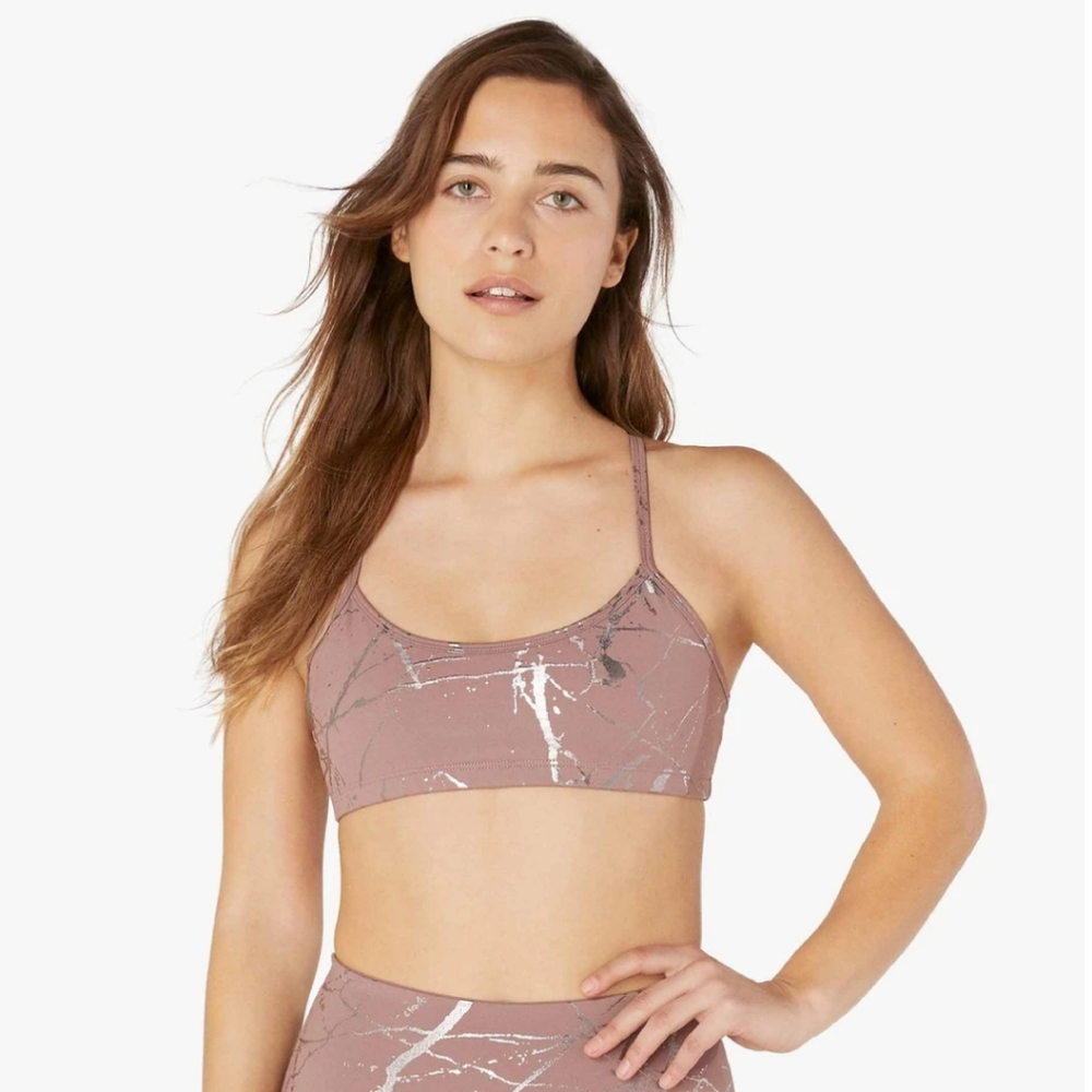 Beyond Yoga Dusty Mauve-Shiny Gunmetal Marble